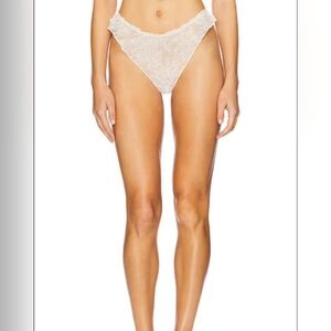 Free People Gia Tanga Ivory Lace Panties